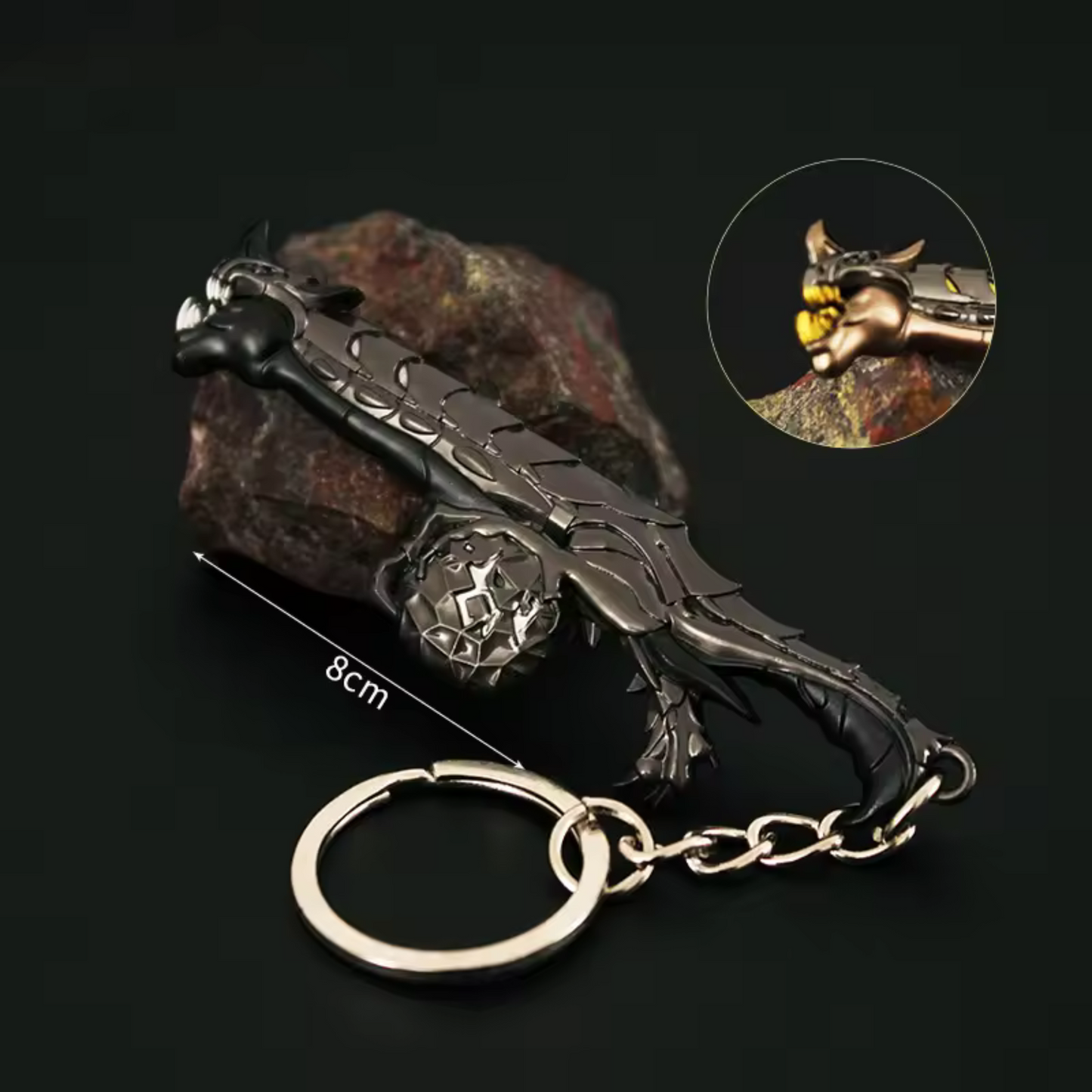 Porte-clé en argent – Skin Elderflame Dragon sur Judge Valorant (3 modèles disponibles)