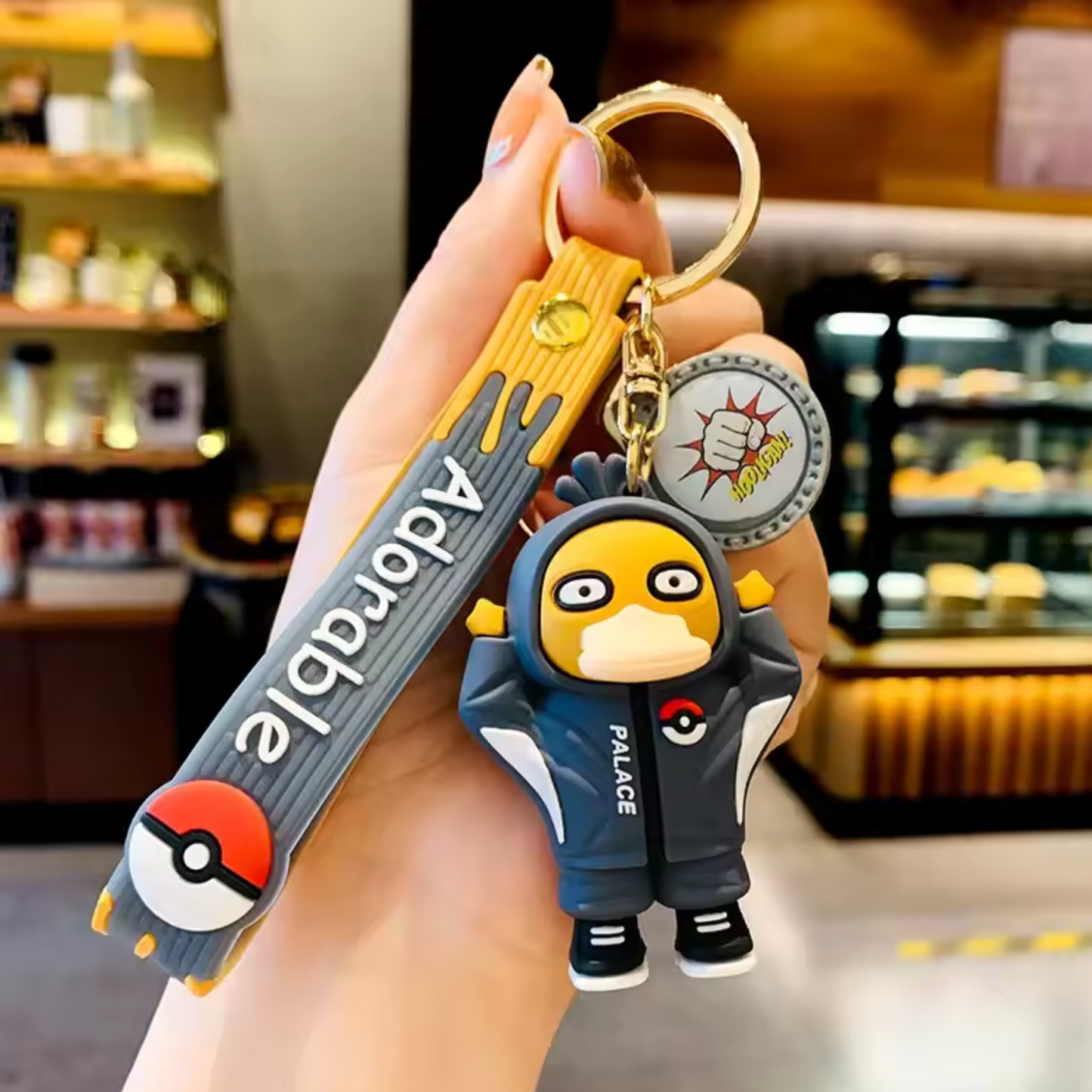 Porte-clé Pokémon (5 modèles différents) – Pikachu et Salamèche version swag