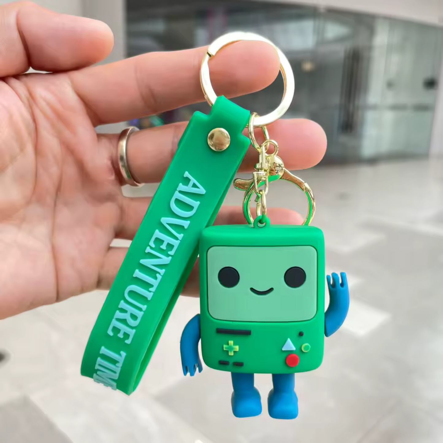 Porte-clé en Silicone Adventure Time – 2 Modèles : Finn et BMO