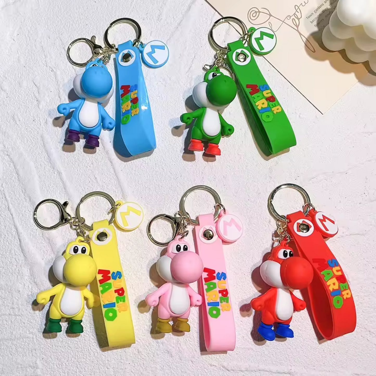 Yoshi keychain – 5 colors for maximum good humor