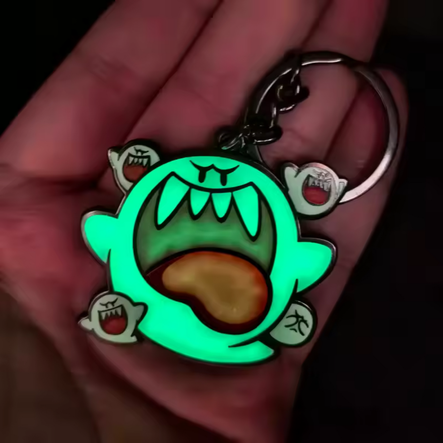 Boo Keychain – Metal, glows in the dark