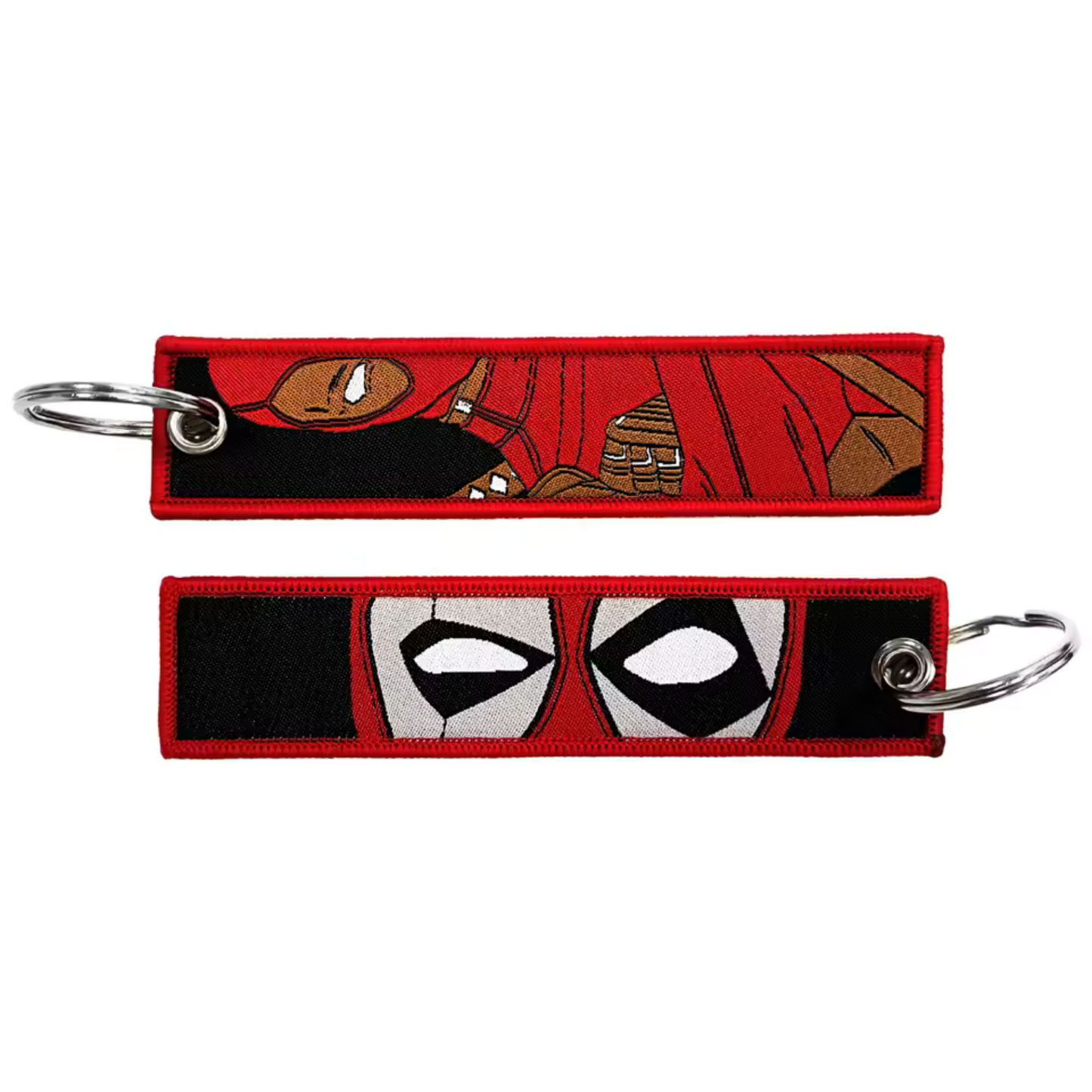 Affiche ton côté décalé et irrésistible avec ce long porte-clé textile à l’effigie du visage iconique de Deadpool ! Des deux côtés, retrouve le regard mystérieux et un peu fou de Deadpool, prêt à faire une blague tout en lançant des répliques légendaires. Ce porte-clé robuste et amusant est parfait pour personnaliser tes clés, ton sac ou ton rétroviseur, et te rappellera que, même en mode silencieux, Deadpool reste le roi de l’irrévérence.