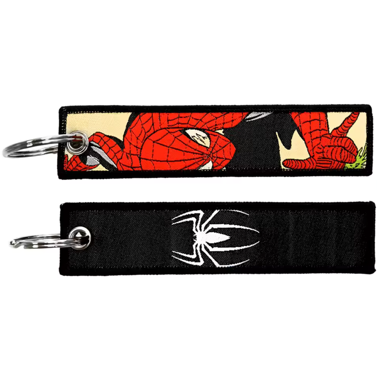 Affiche ton admiration pour l'incroyable Spider-Man avec ce long porte-clé textile à l’effigie du super-héros dans son costume emblématique ! Des deux côtés, retrouve Spider-Man dans une pose dynamique, prêt à lancer ses toiles et à sauter de bâtiment en bâtiment pour protéger la ville. Ce porte-clé robuste et plein d'énergie est parfait pour personnaliser tes clés, ton sac ou ton rétroviseur, et te rappellera que, peu importe les obstacles, un vrai héros n'abandonne jamais.