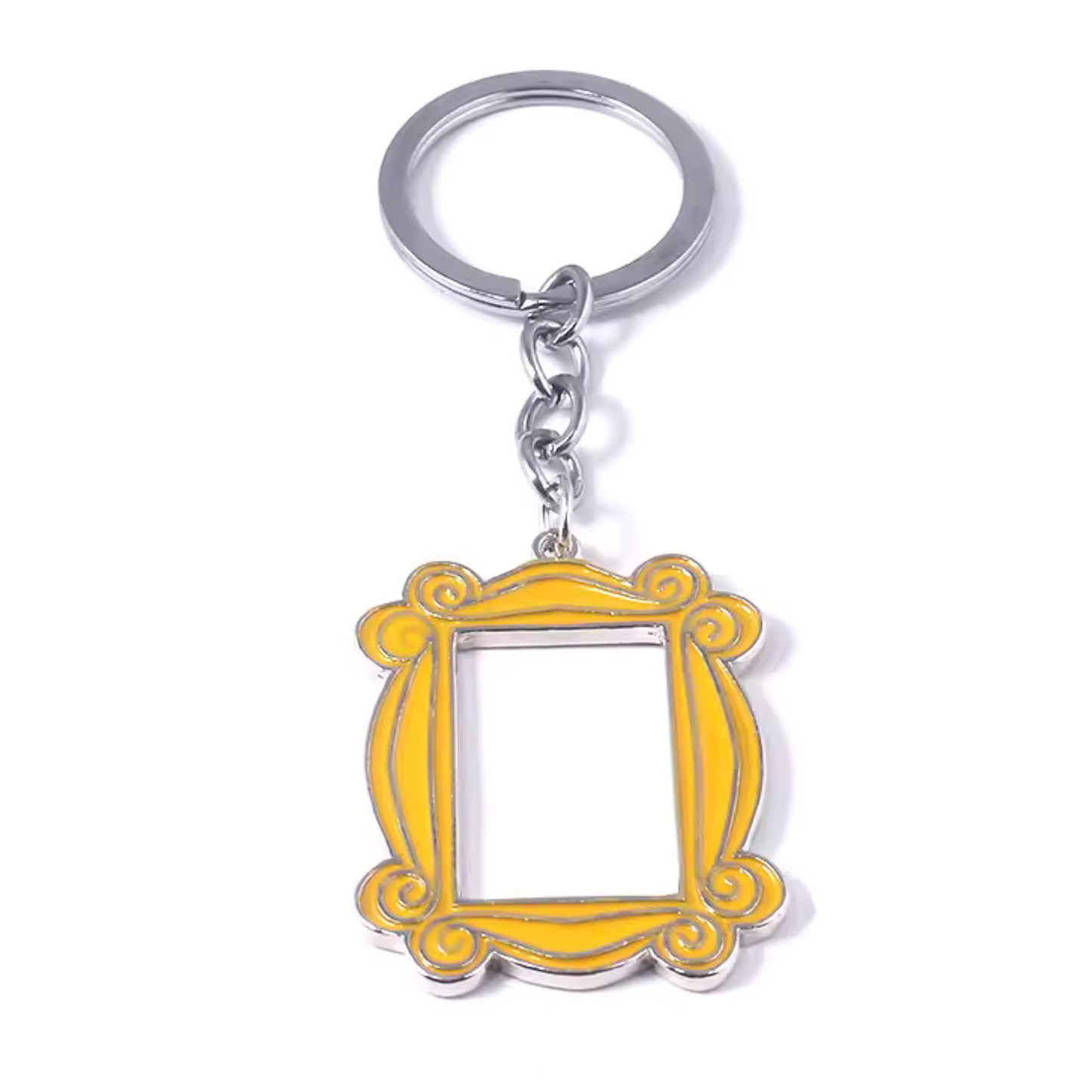 Porte-clé Friends cadre jaune – réplique du cadre du judas de Monica, accessoire culte de la série