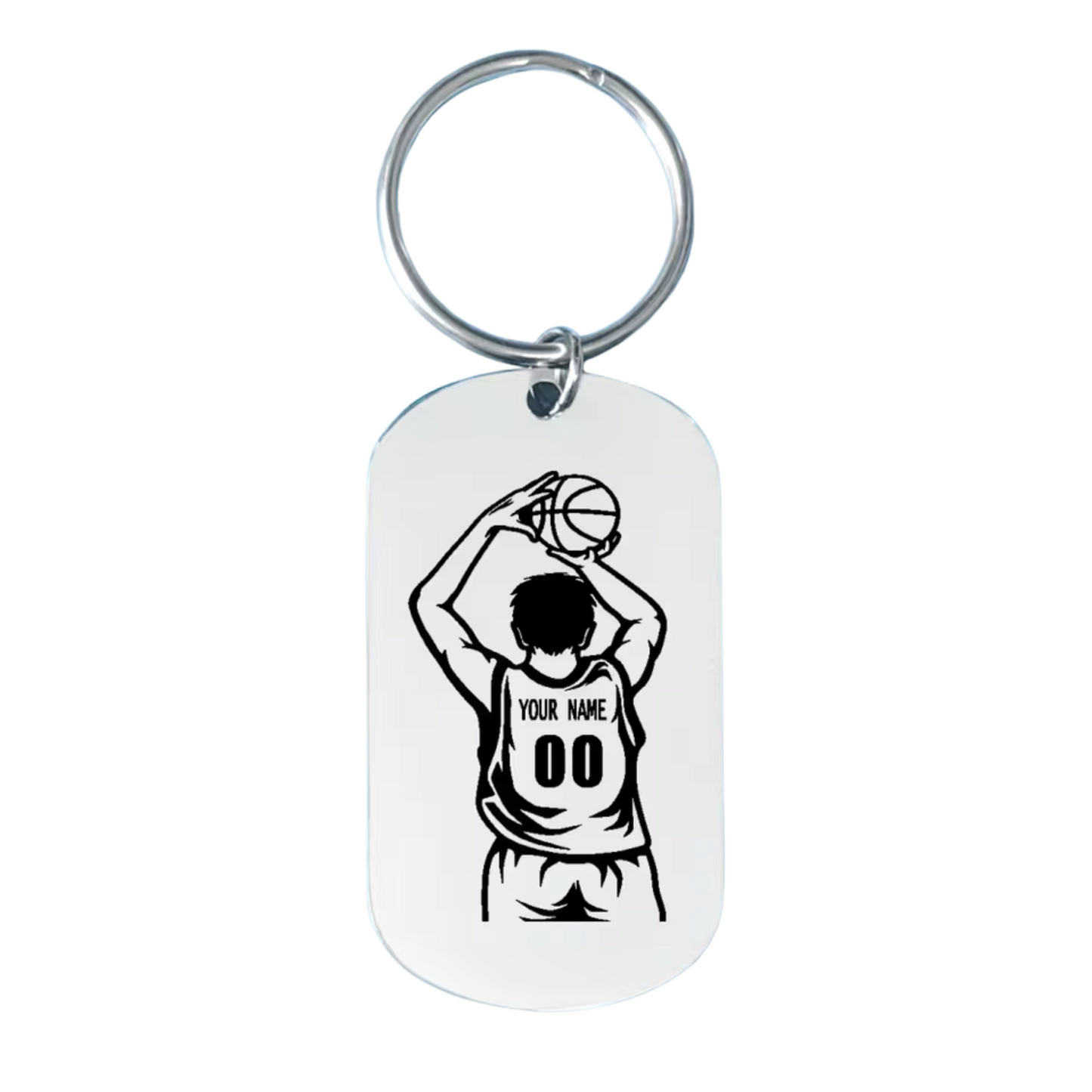 Personalized basketball keychain – Women and Men – Stainless steel