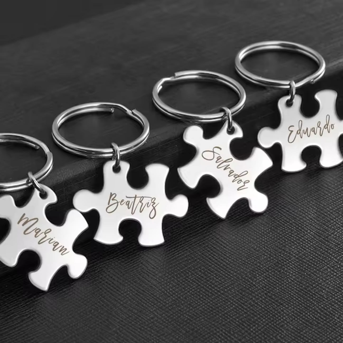 Personalized Puzzle Piece Keychain with First Name