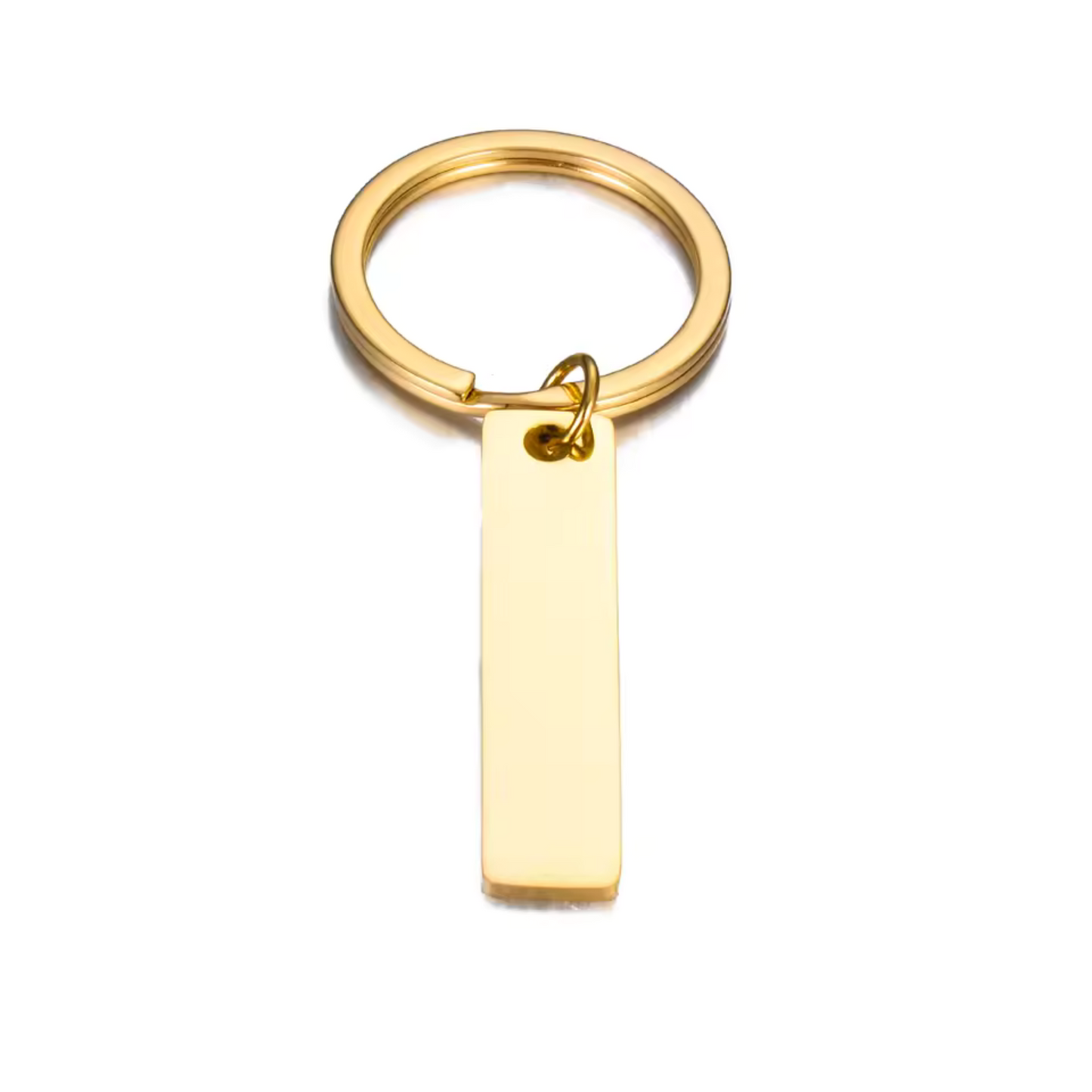 Personalized Rectangular Keychain with Engraved Name in Stainless Steel – A Unique and Elegant Accessory