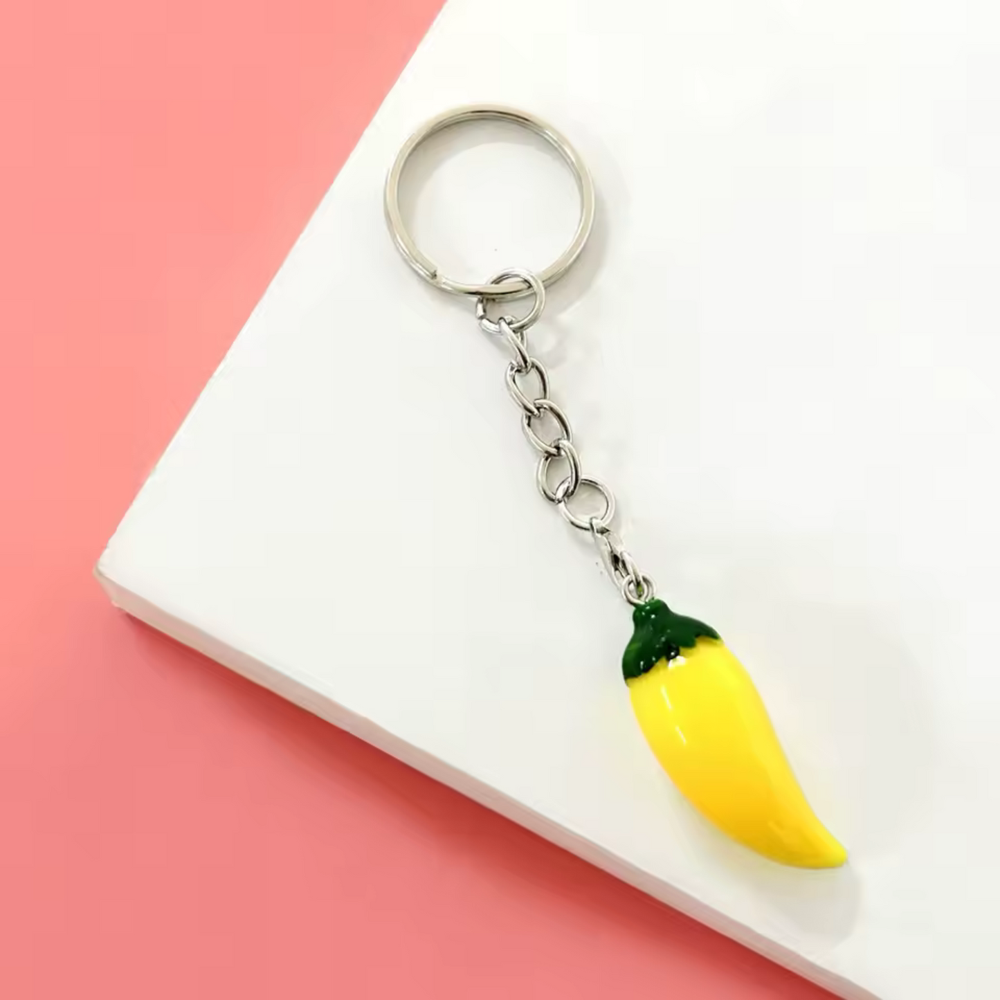Porte-clé Piment – Rouge, Vert ou Jaune