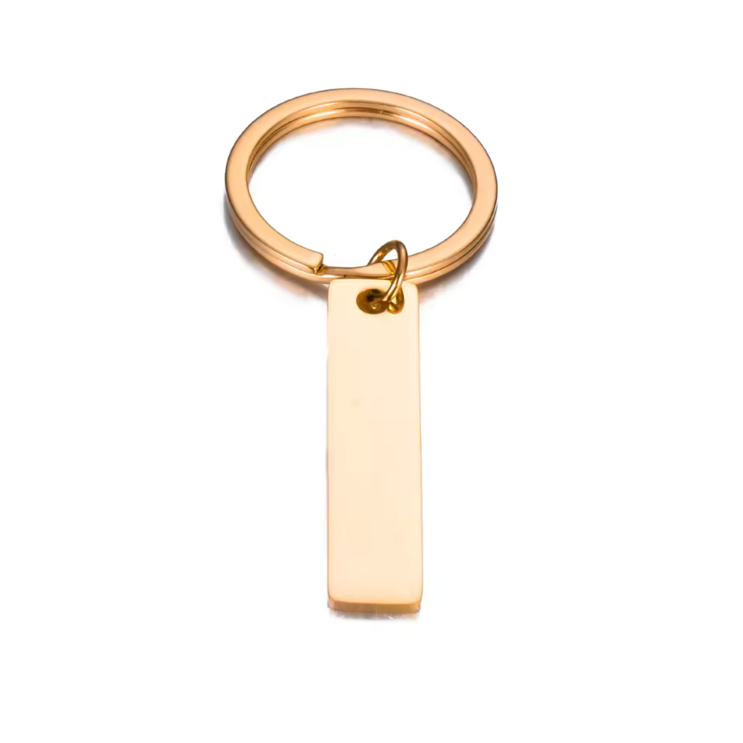 Personalized Rectangular Keychain with Engraved Name in Stainless Steel – A Unique and Elegant Accessory