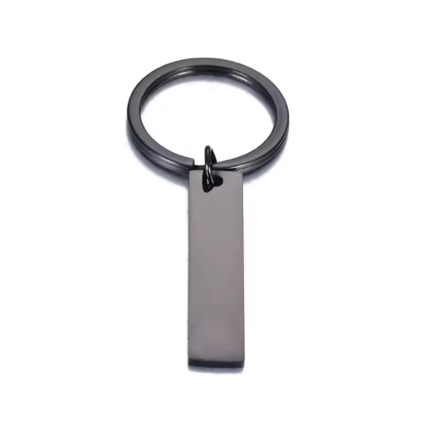 Personalized Rectangular Keychain with Engraved Name in Stainless Steel – A Unique and Elegant Accessory