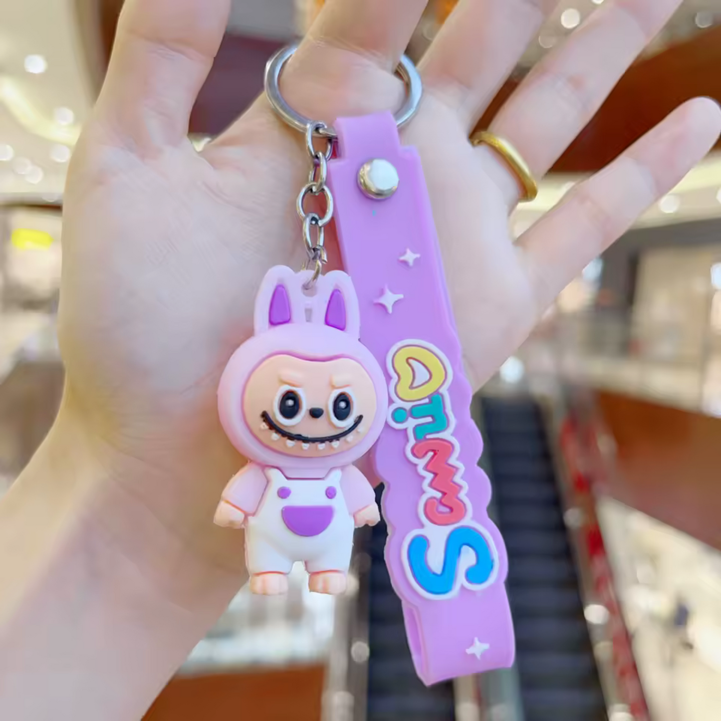 Set of 4 Labubu Plush Keychains – Rewound Softness