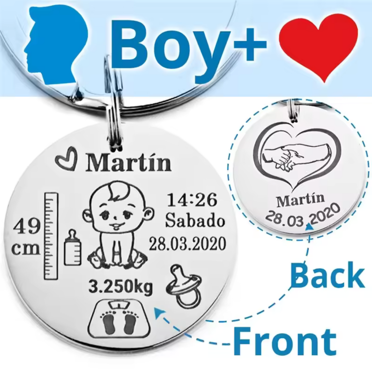 Keychain with your baby (5 models available)