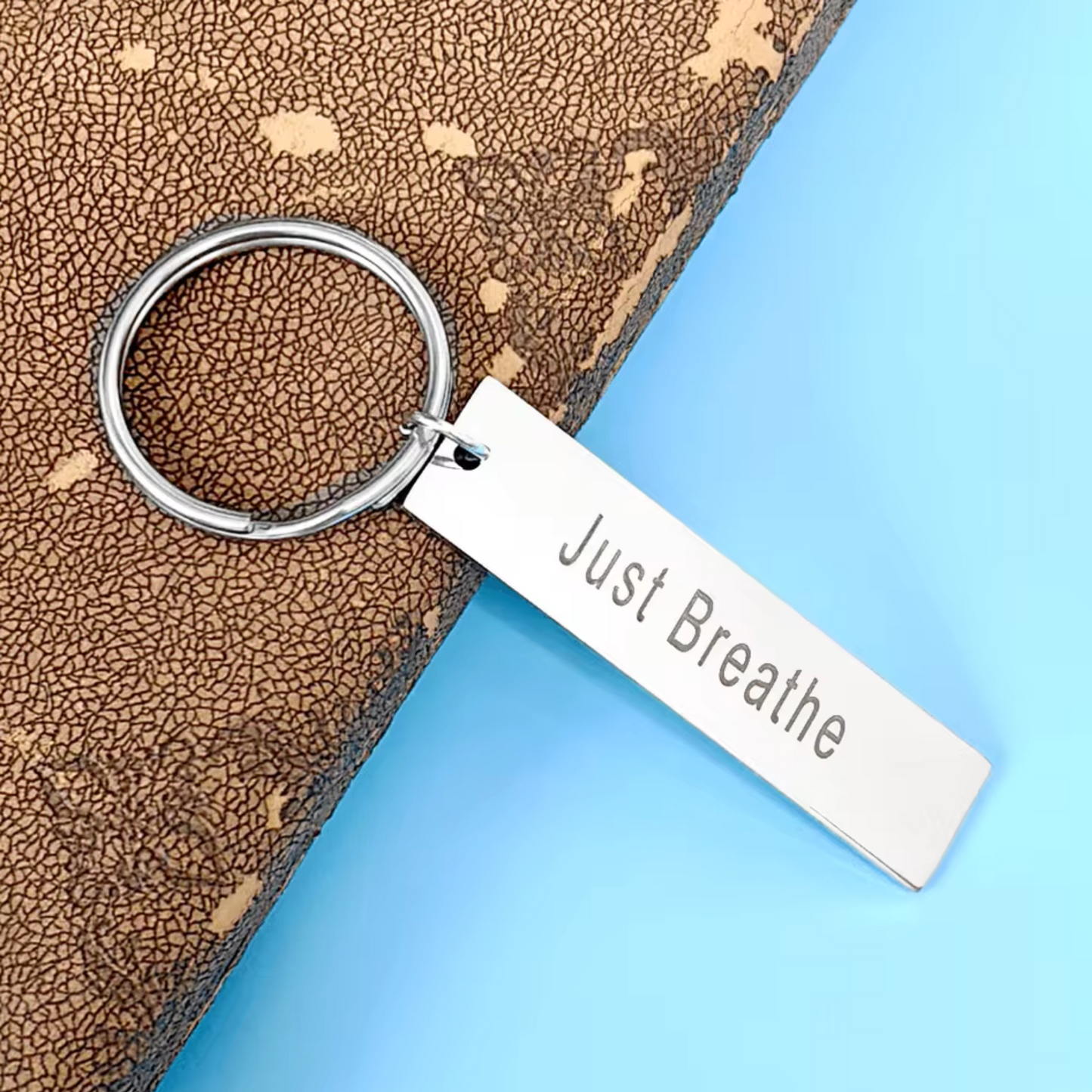 Personalized Yoga Keychain – Stainless Steel Zen Jewelry