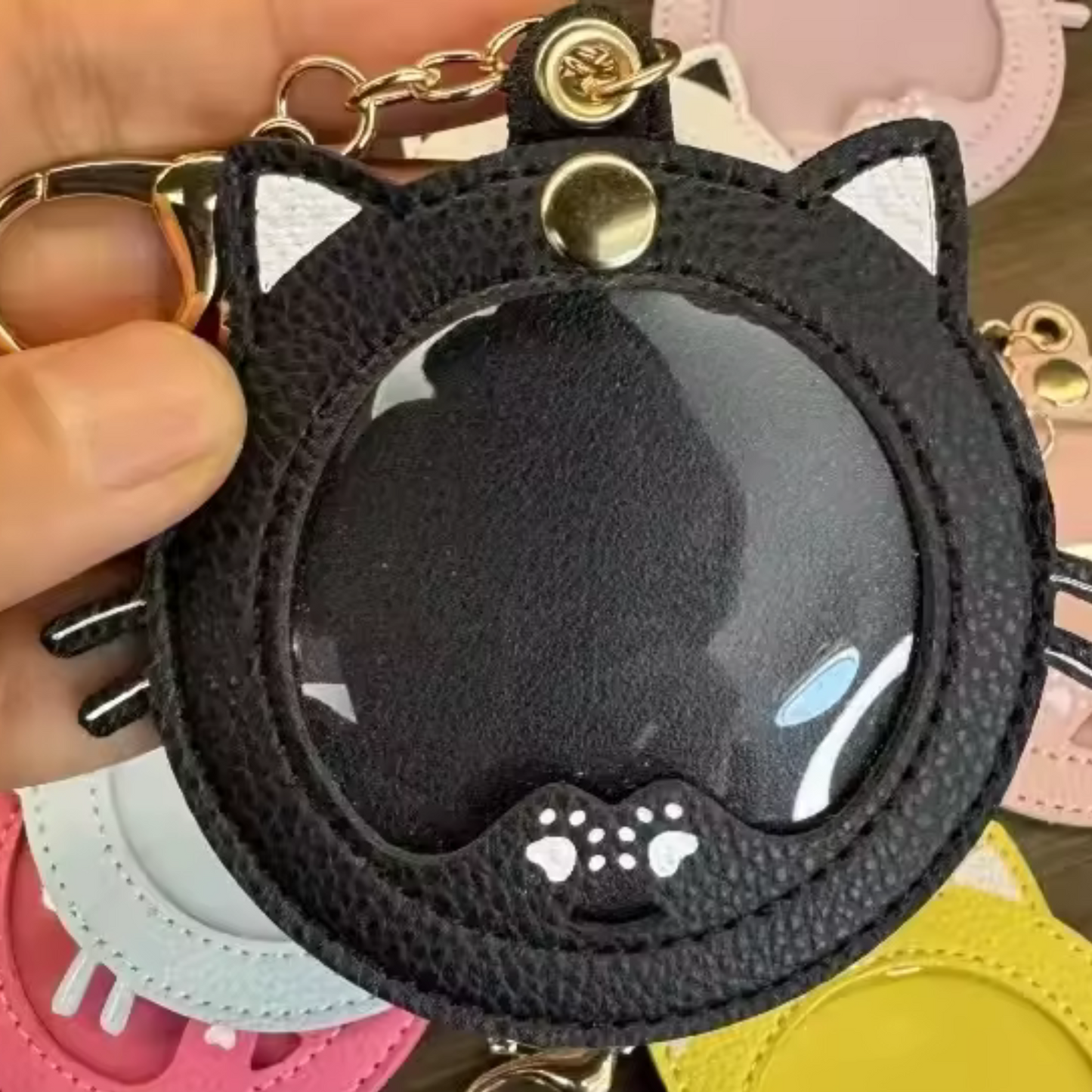 Cat Head Photo Holder Keychain – 6 models available