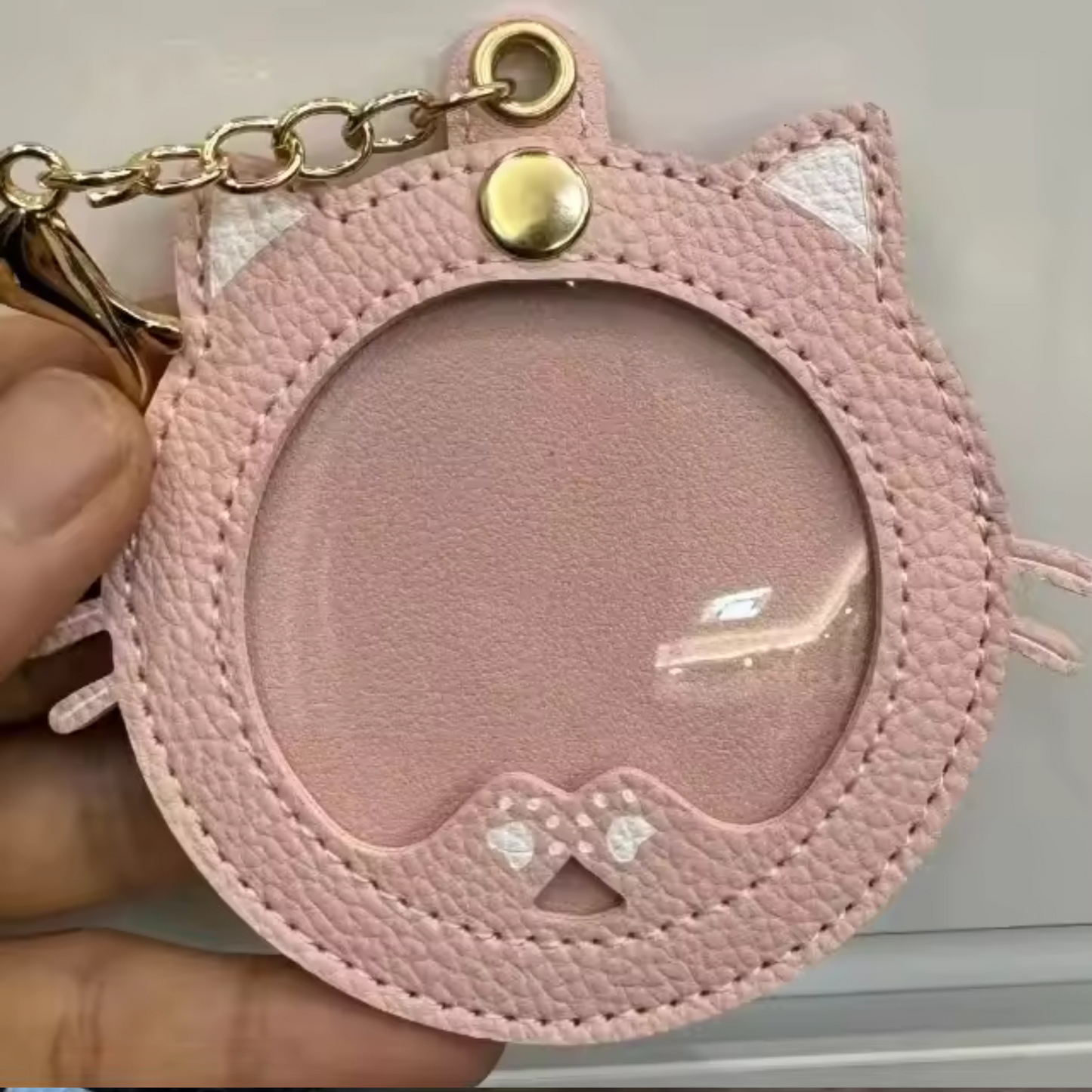 Cat Head Photo Holder Keychain – 6 models available