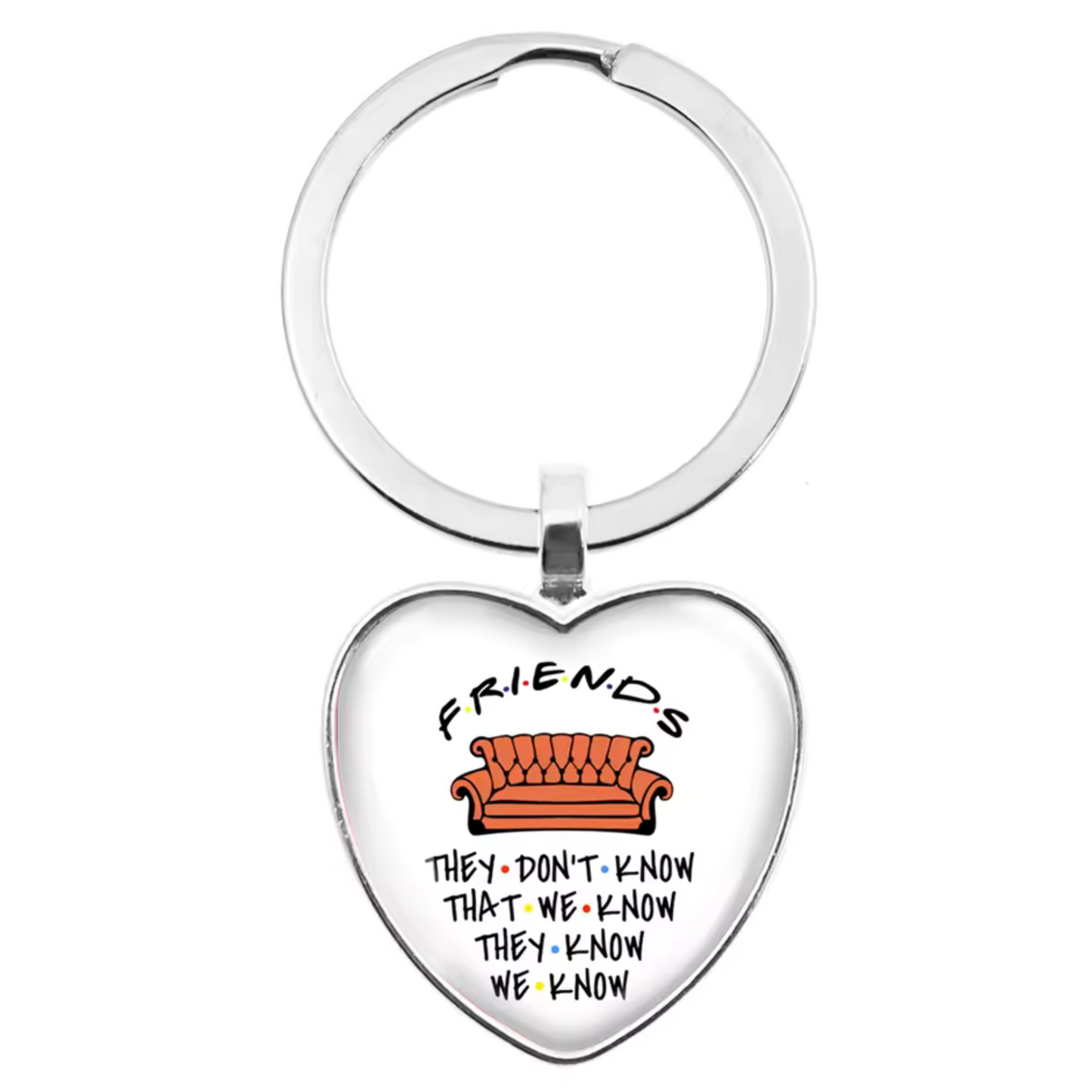 Porte-clé cœur – Collection Friends (15 modèles disponibles)