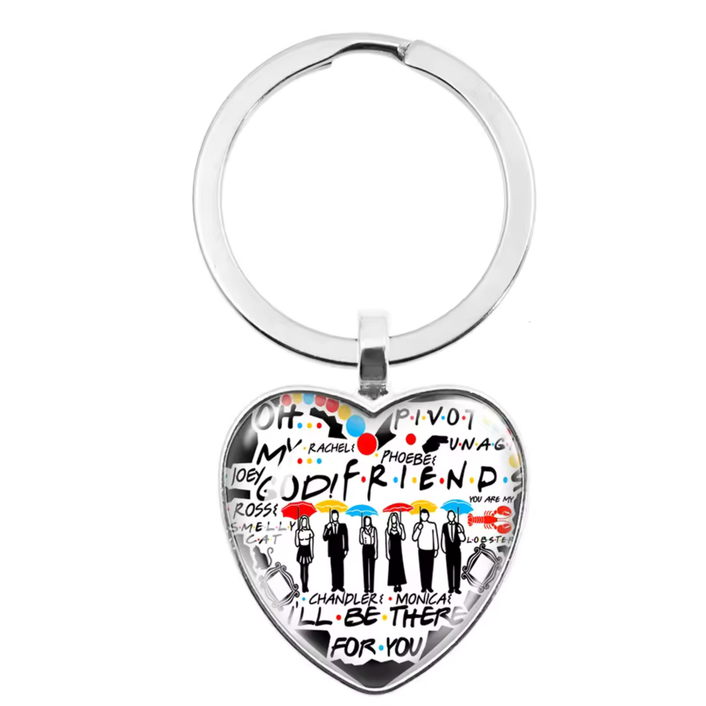 Porte-clé cœur – Collection Friends (15 modèles disponibles)