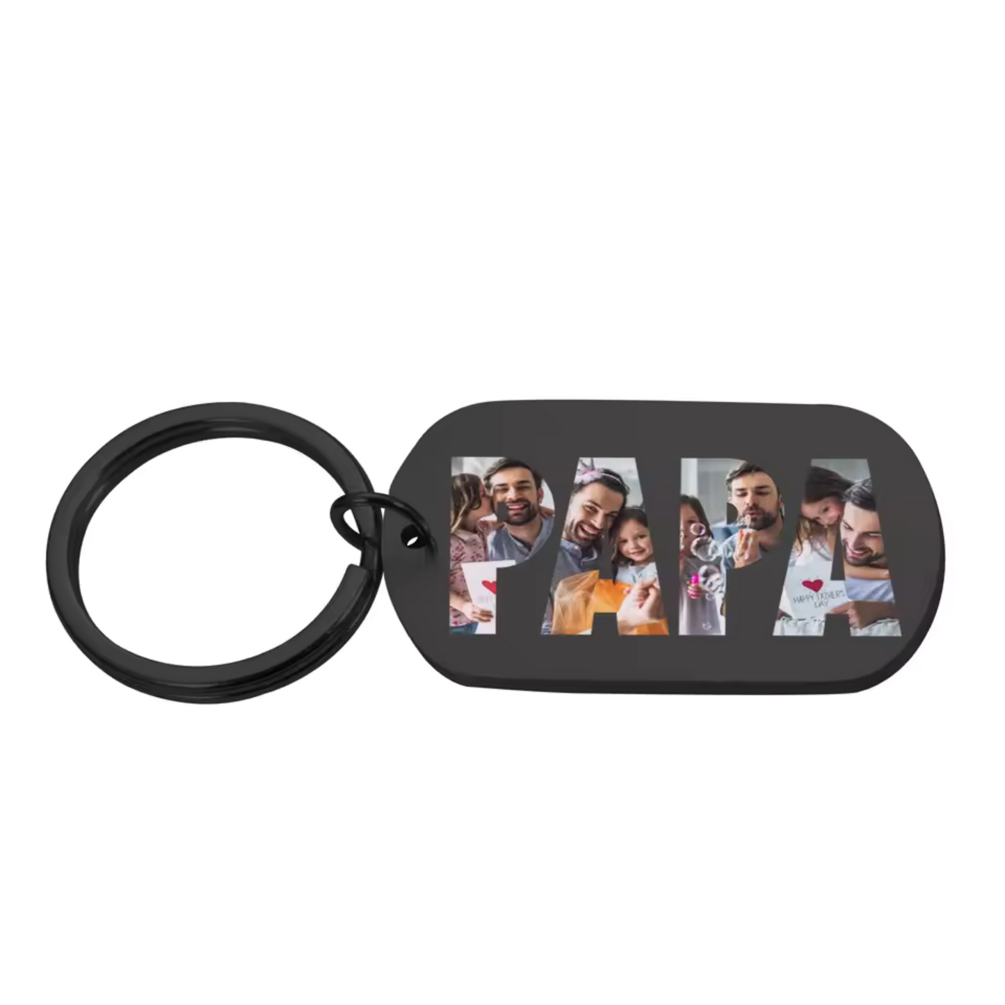 DAD Stainless Steel Keychain – Personalized with Your Photos