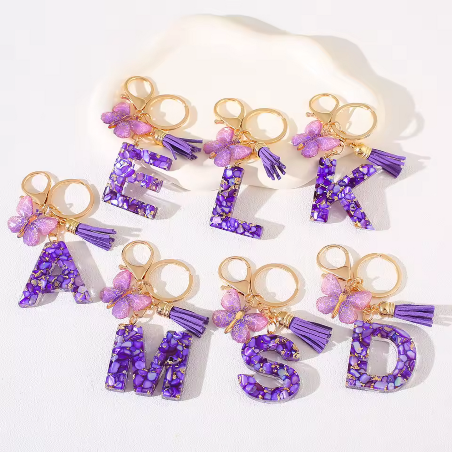 Alphabet Keychain – Stylish Letters (5 colors available)