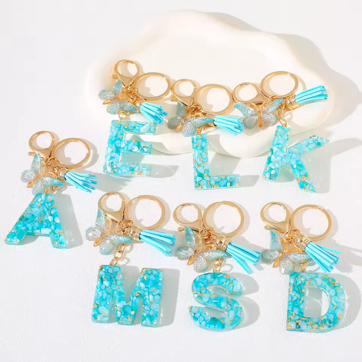 Alphabet Keychain – Stylish Letters (5 colors available)