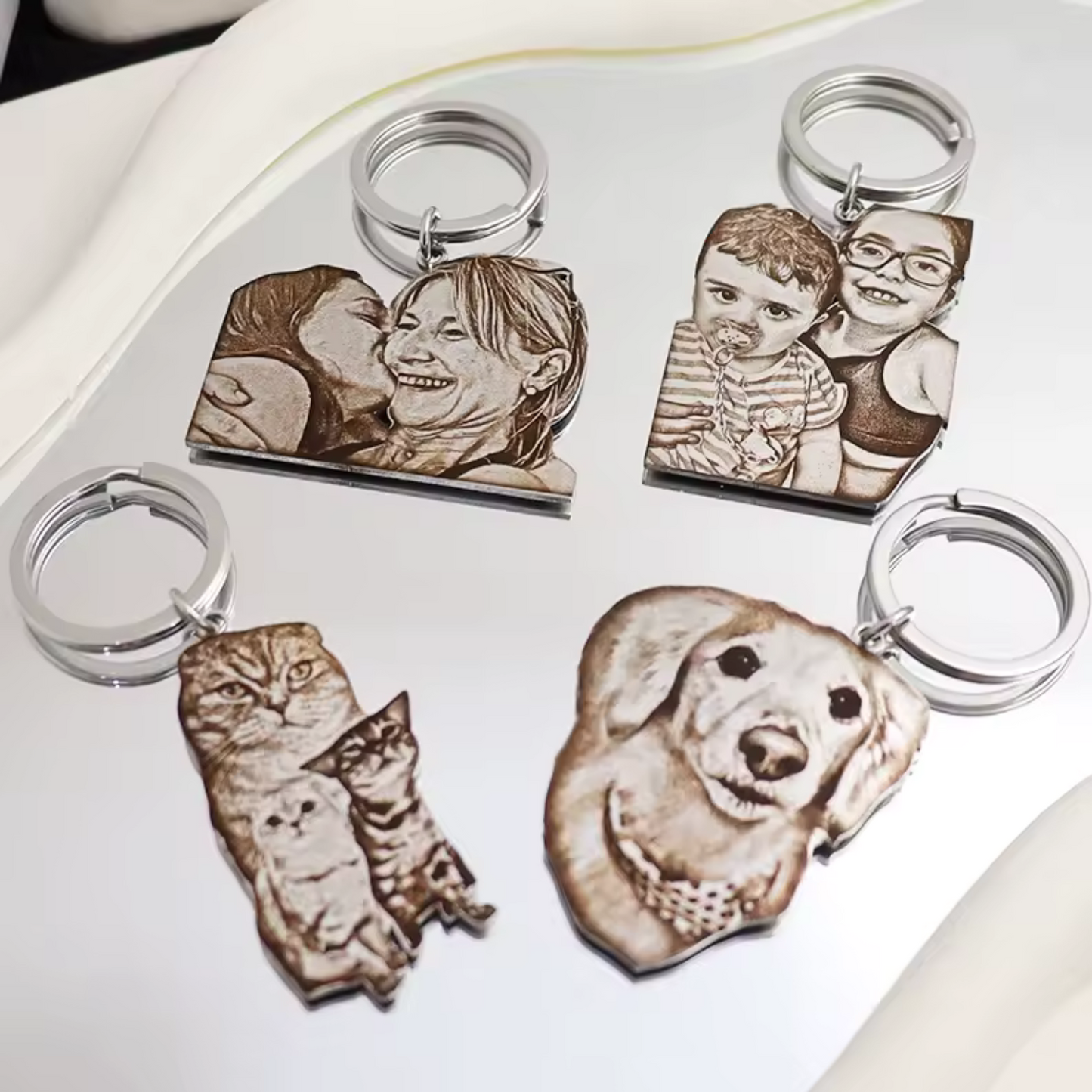 Porte-clé personnalisé avec votre photo – Gravure haute précision