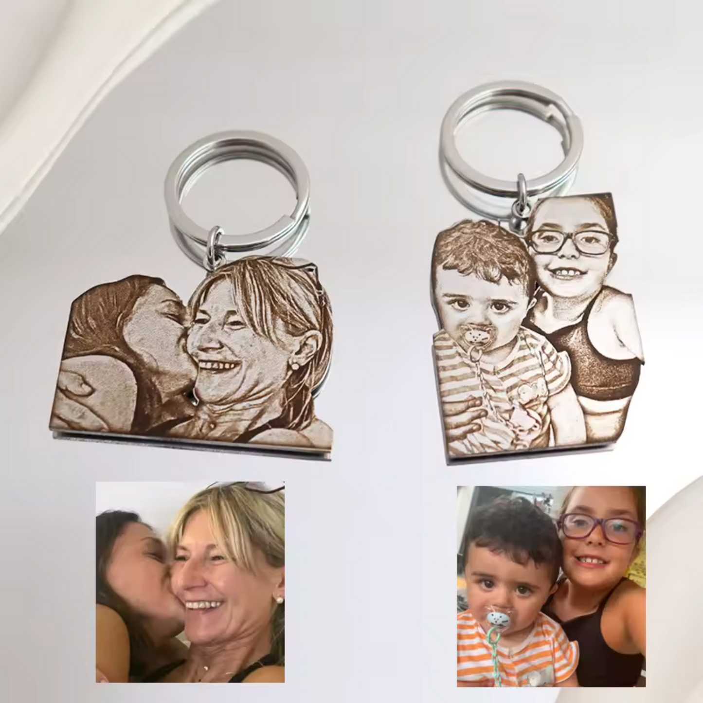 Porte-clé personnalisé avec votre photo – Gravure haute précision