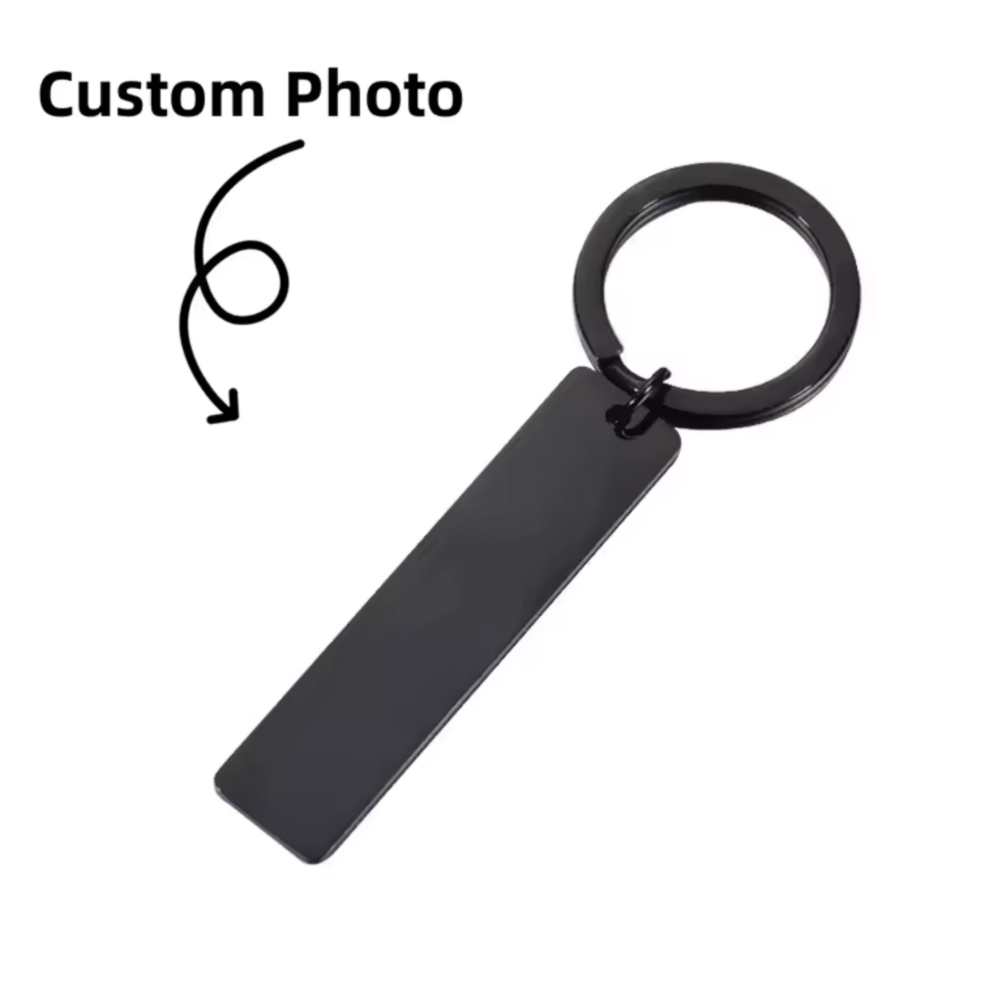 Porte-Clé en Acier Inoxydable avec Gravure de Vos Yeux (3 Couleurs disponibles)