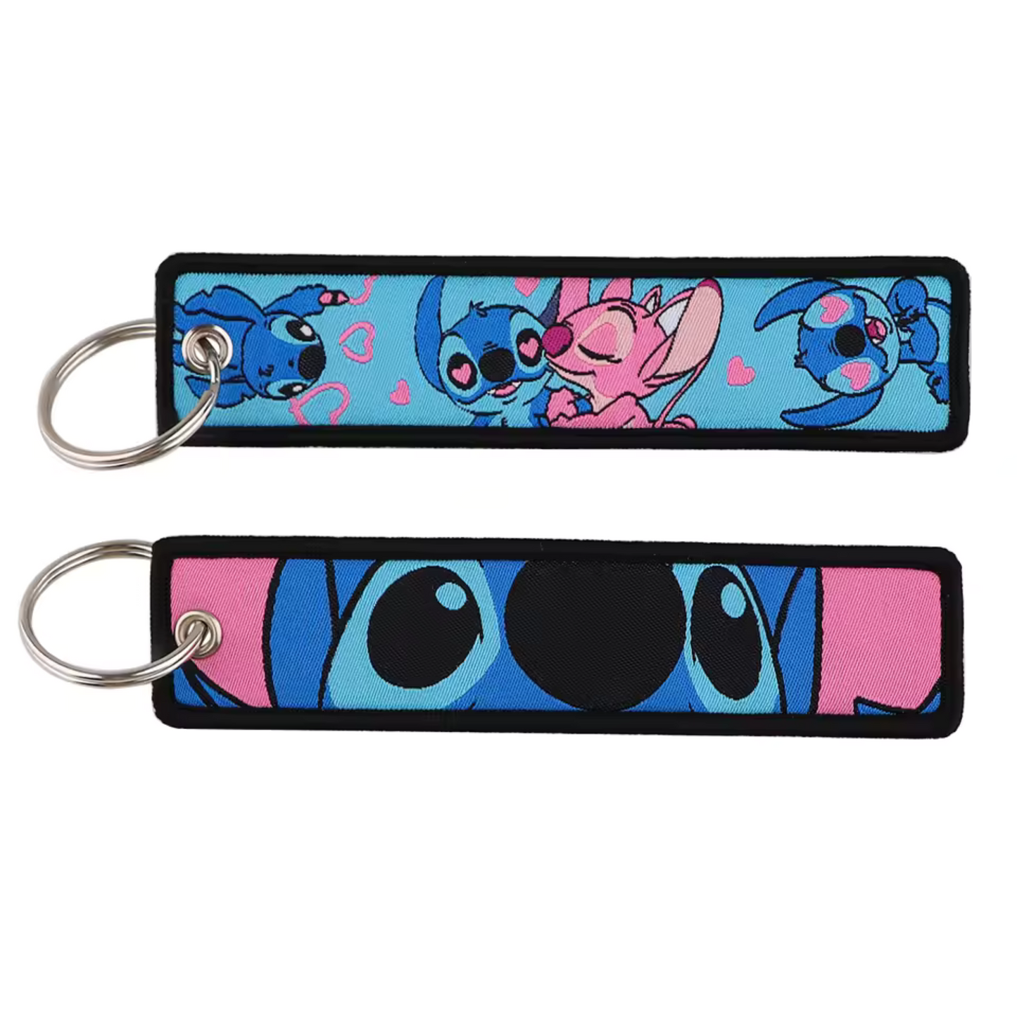 Long Keychain - Stitch and Angel