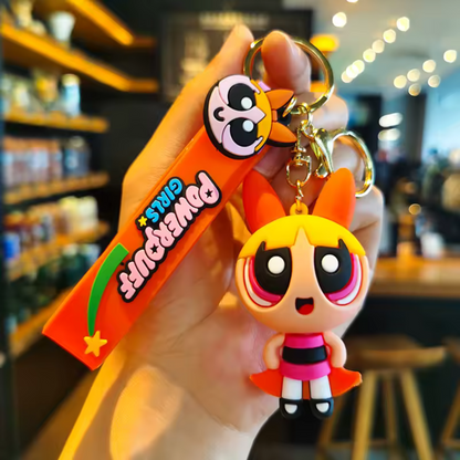 Powerpuff Girls Silicone Keychain – 2 Models: Pink and Rebel