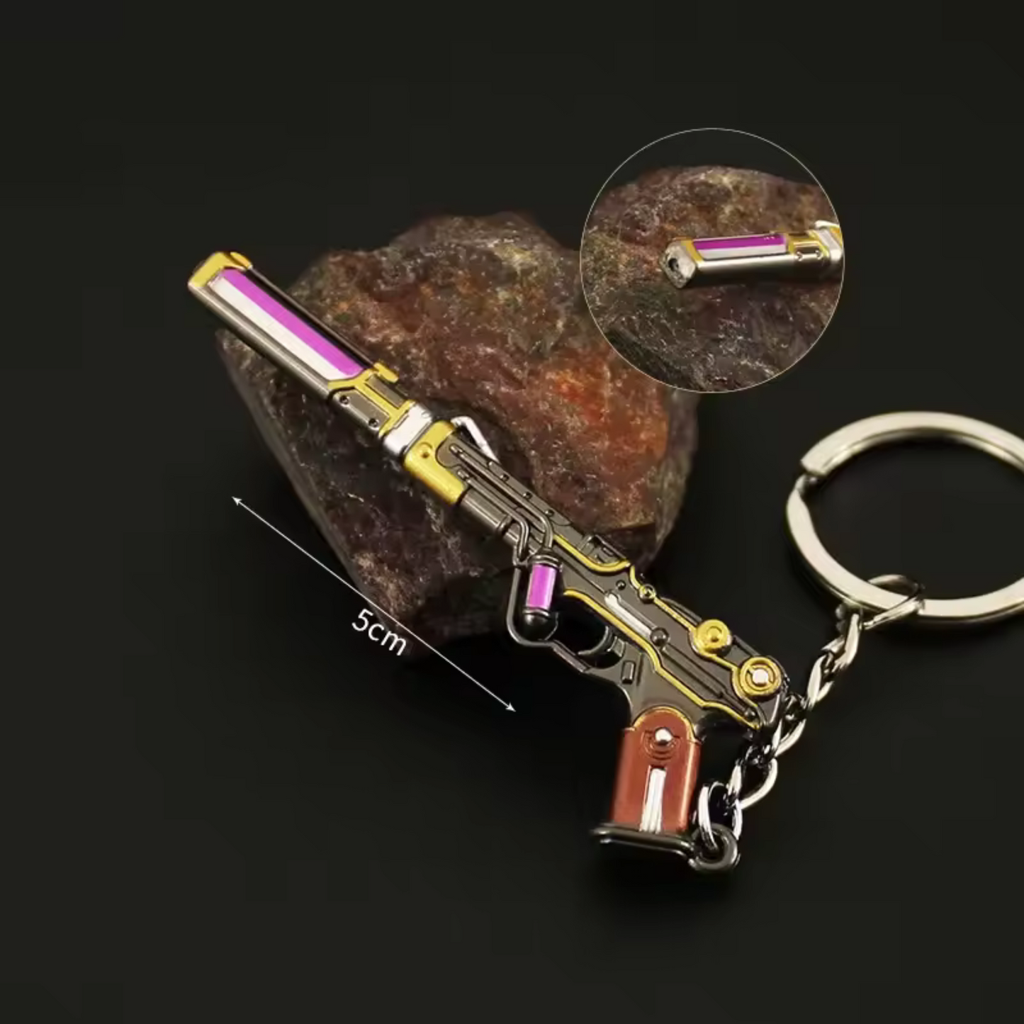 Porte-clé en argent – Skin Ghost Magepunk Valorant (2 coloris disponibles)
