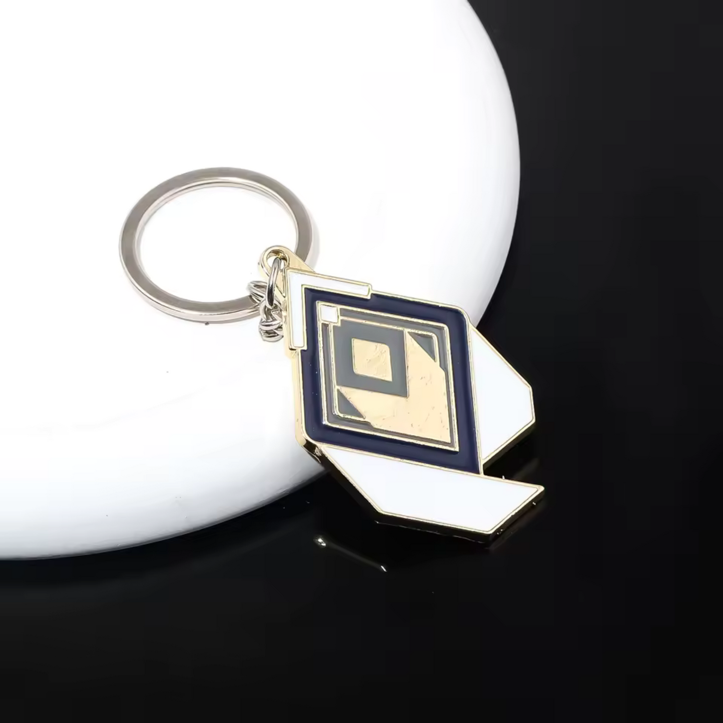 Porte-clé en argent – Icône Radiant Valorant