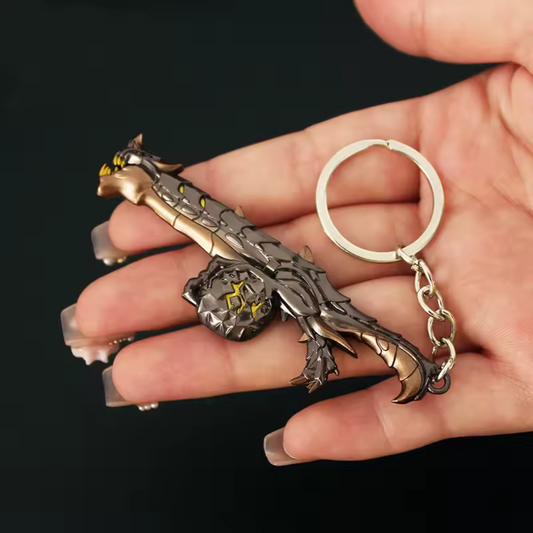 Porte-clé en argent – Skin Elderflame Dragon sur Judge Valorant (3 modèles disponibles)