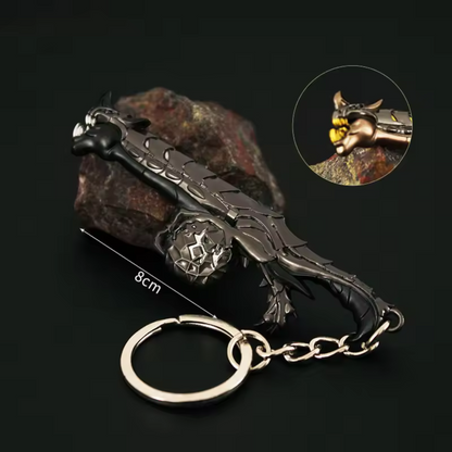 Porte-clé en argent – Skin Elderflame Dragon sur Judge Valorant (3 modèles disponibles)