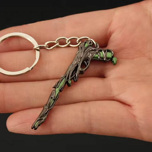 Porte-clé en argent – Skin Ghost Gaia’s Vengeance Valorant (2 couleurs disponibles)