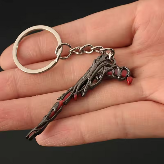 Porte-clé en argent – Skin Ghost Gaia’s Vengeance Valorant (2 couleurs disponibles)