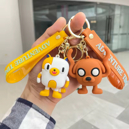 Porte-clé en Silicone Adventure Time – 2 Modèles : Jake et Cake