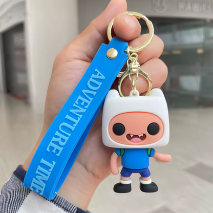 Porte-clé en Silicone Adventure Time – 2 Modèles : Finn et BMO
