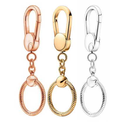 Round Keychain for Charms – Silver, Gold or Rose Gold