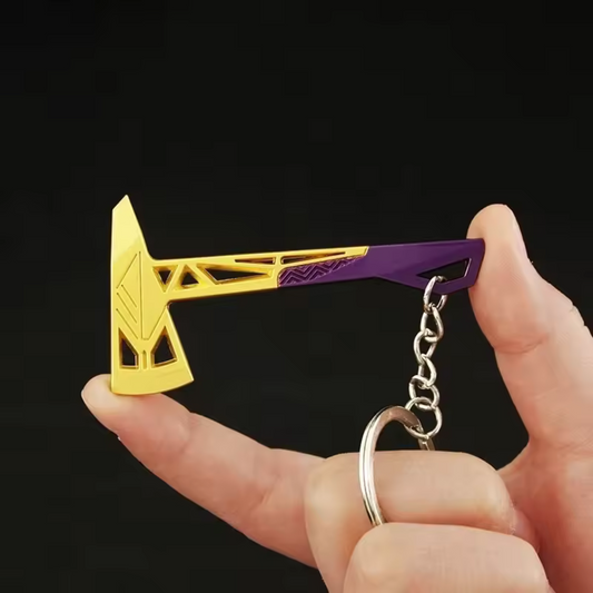 Porte-clé en argent – Skin Hache Prime Valorant