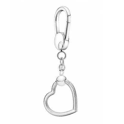 Porte-Clé Cœur pour Charms – Argent, Or ou Or Rose
