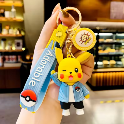 Porte-clé Pokémon (5 modèles différents) – Pikachu et Salamèche version swag