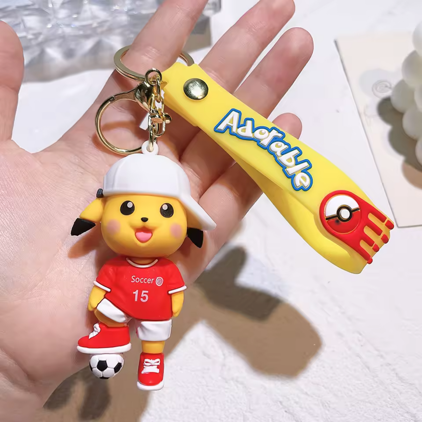 Porte-clé Pikachu Sportif – 4 modèles : Basket, Soccer & Boxe