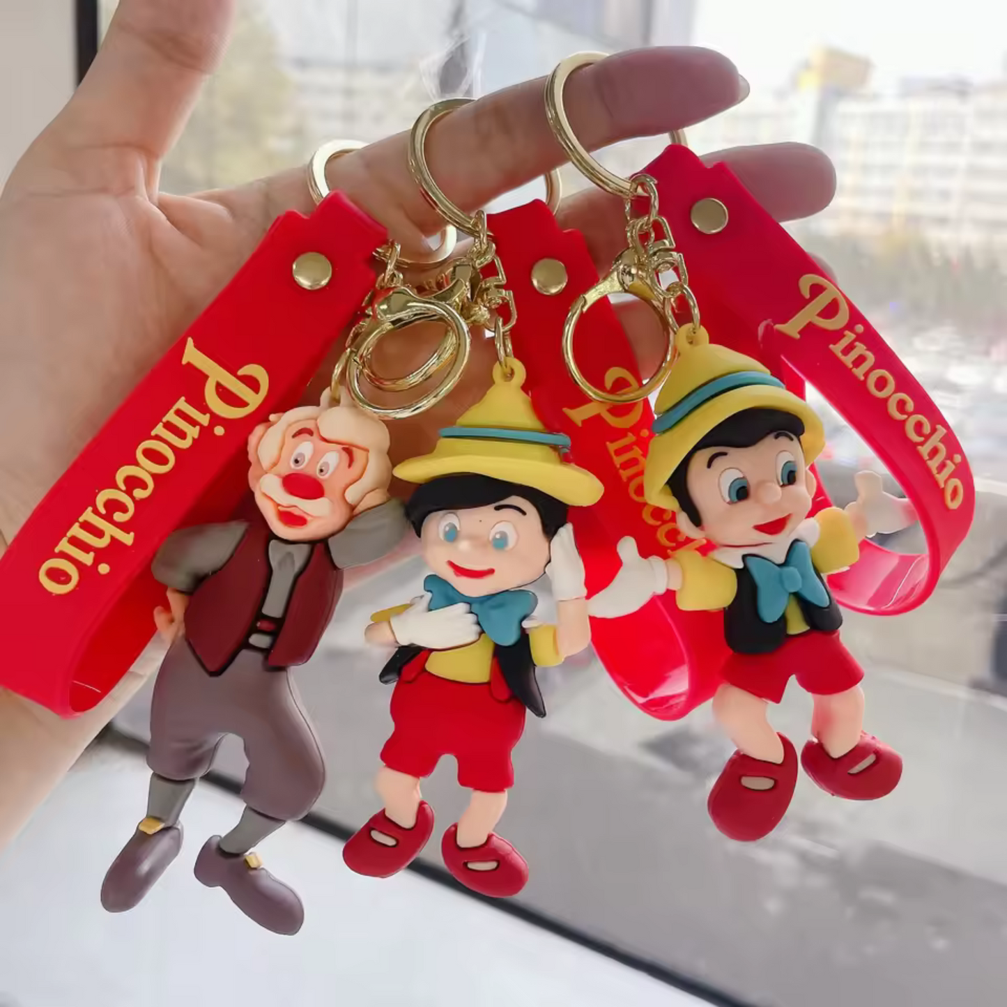Pinocchio Silicone Keychain - 3 Models