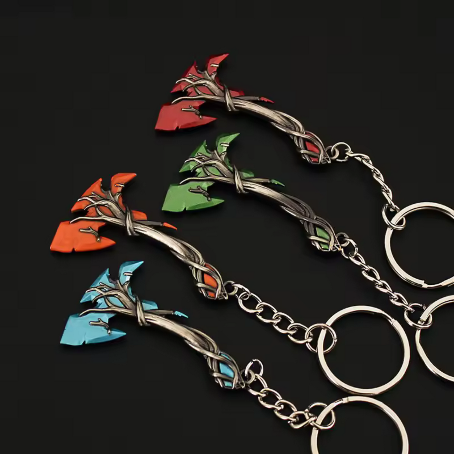 Porte-clé en argent – Hache Gaya Valorant (4 couleurs disponibles)
