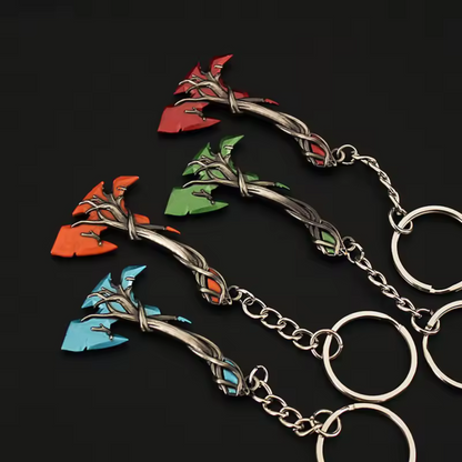 Porte-clé en argent – Hache Gaya Valorant (4 couleurs disponibles)