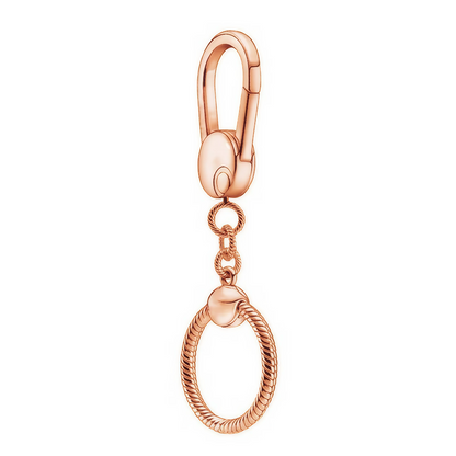 Round Keychain for Charms – Silver, Gold or Rose Gold