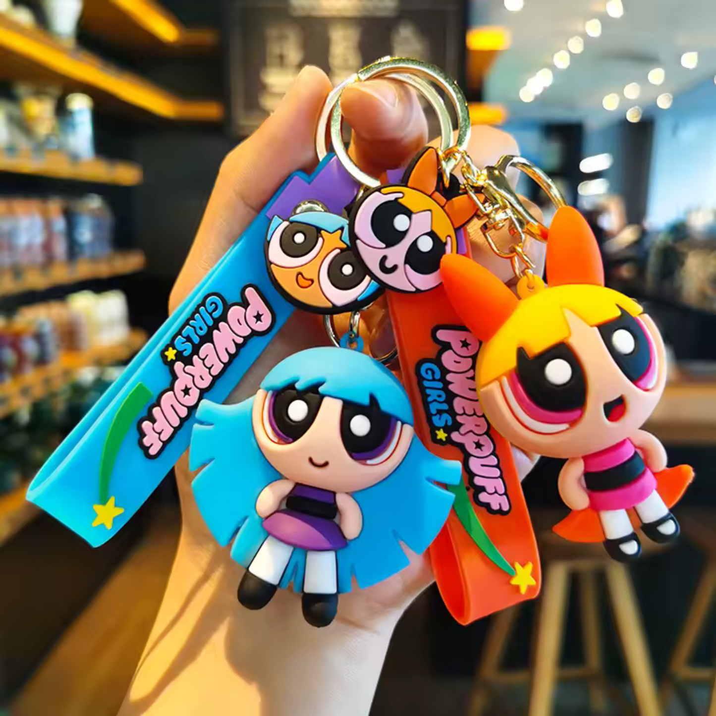Powerpuff Girls Silicone Keychain – 2 Models: Pink and Rebel