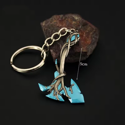 Porte-clé en argent – Hache Gaya Valorant (4 couleurs disponibles)