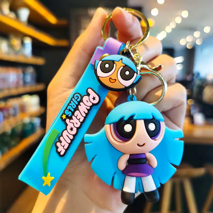 Powerpuff Girls Silicone Keychain – 2 Models: Pink and Rebel