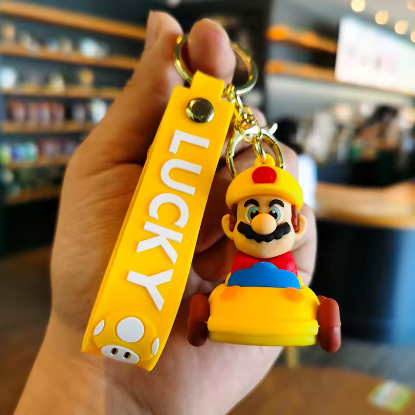 Porte-Clé Mario (2 modèles disponibles : Casquette Jaune et Casquette Blanche)